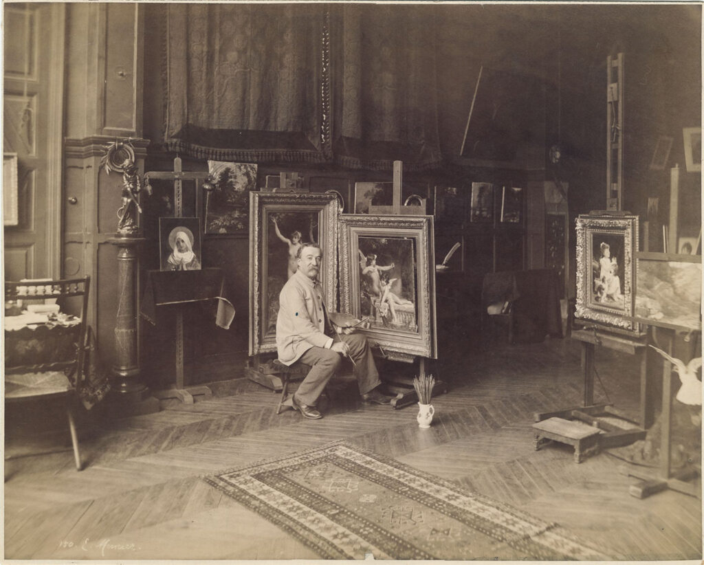 Photo of Émile Munier in his studio